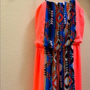 Long strapless dress